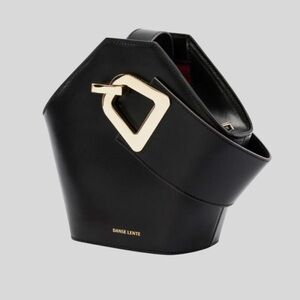 Danse Lente Black MINI JOHNNY BUCKET BAG with Gold Accent